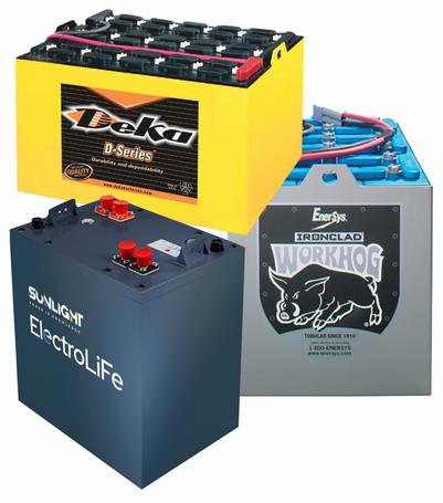 Forklift batteries and chargers