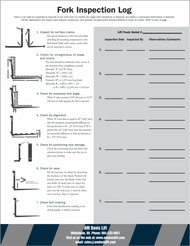 Forklift Fork Inspection Log